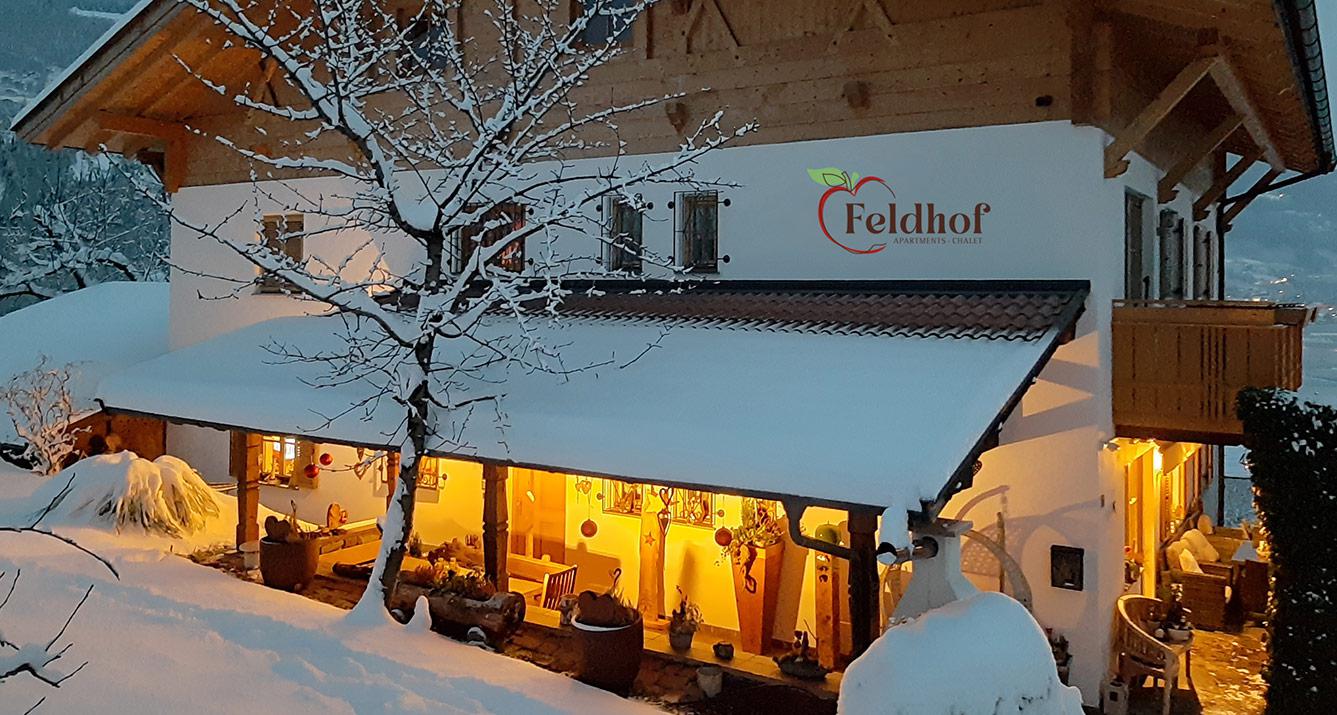Il maso Feldhof d’inverno
